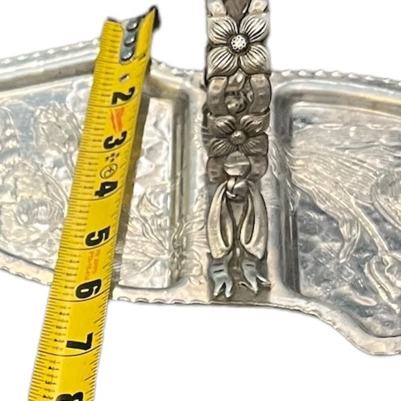 Vintage Hand Forged Aluminum Rodney Kent Relish Pickle Tray W/O Glass Inserts - Picture 9 of 9